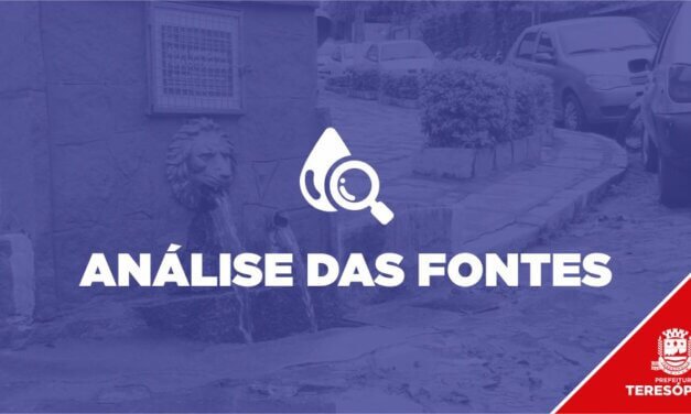 Secretaria de saúde divulga resultado da análise da água das principais fontes de Teresópolis