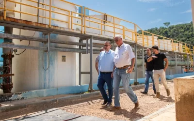 Angelin Lorenção conhece instalações da Estação de Tratamento de Água São José