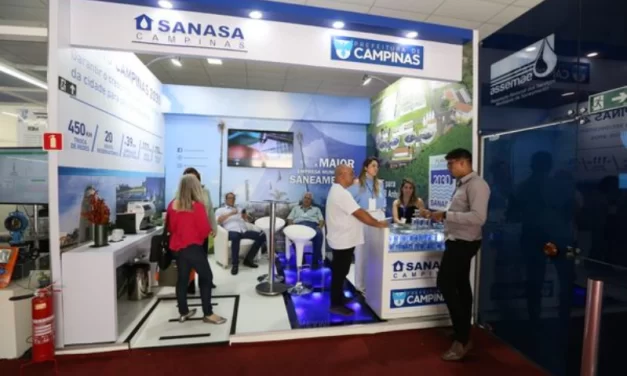 Estande da Sanasa mostra tecnologia de produção de água de reúso