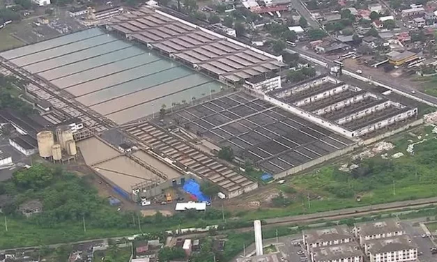 Chuva reduz produção de água na Estação do Guandu