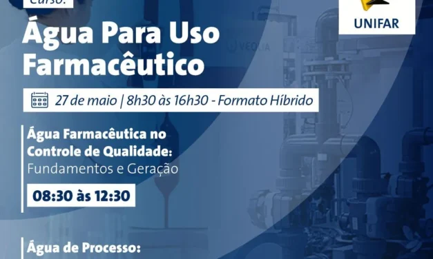 Unifar e Veolia promovem curso técnico sobre sistemas de água para uso farmacêutico
