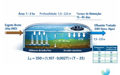 Lagoa Facultativa: Dimensionamento, Papel das Algas e Eficiência de Remoção de DBO