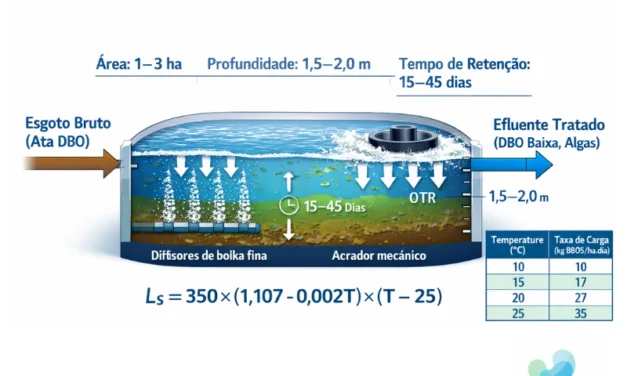 Lagoa Facultativa: Dimensionamento, Papel das Algas e Eficiência de Remoção de DBO